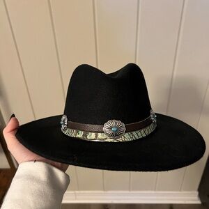 Black Western Hat with Silver Accents